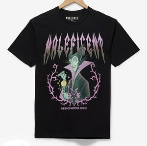Disney Maleficent Glitter Portrait T-Shirt BoxLunch Exclusive Mens Unisex Large